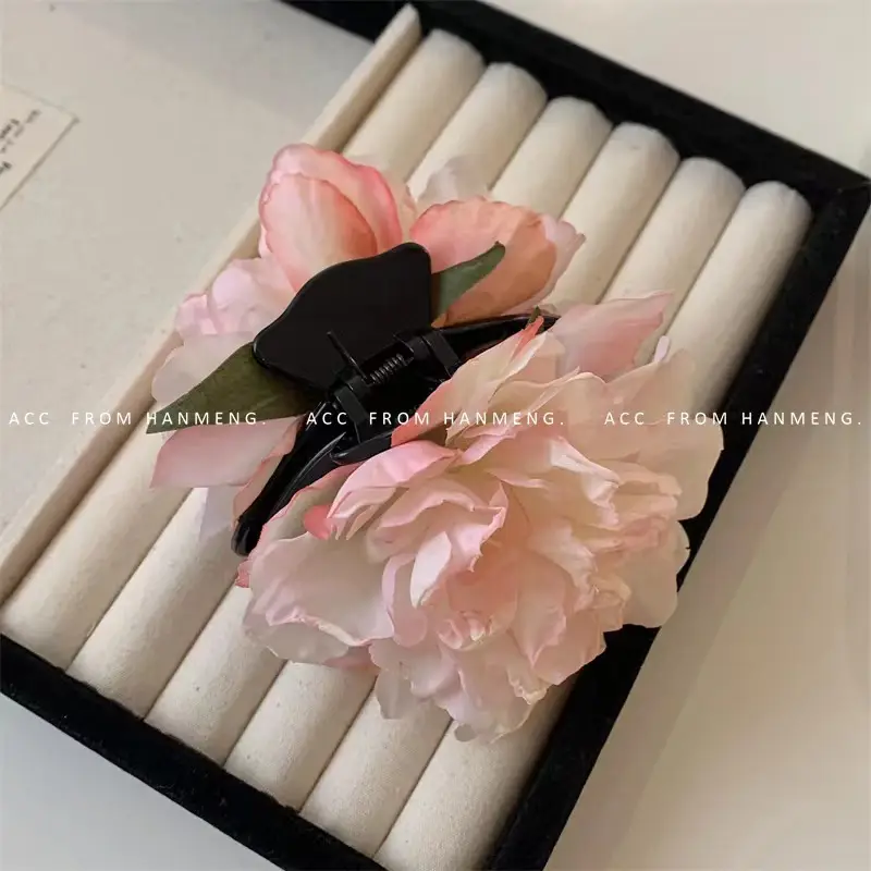 Spring Peony Flower Hair Clips for Women - Image 2