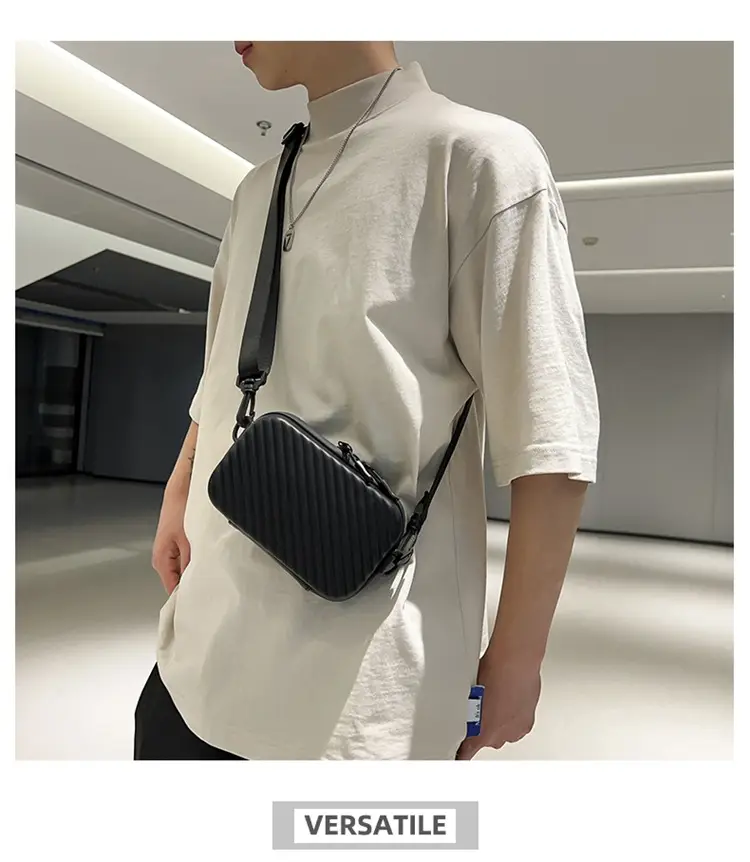 White Striped Shoulder Bag for Women Mobile Accessory — feature 10