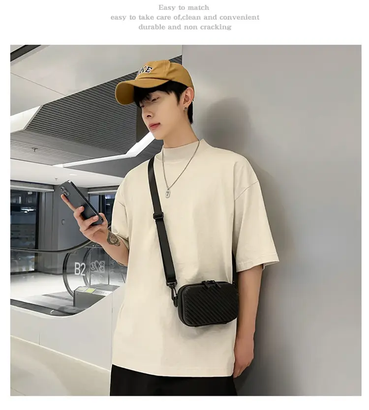 White Striped Shoulder Bag for Women Mobile Accessory — feature 11