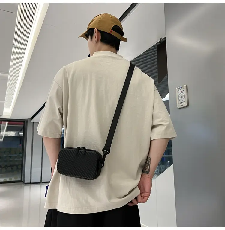 White Striped Shoulder Bag for Women Mobile Accessory — feature 13