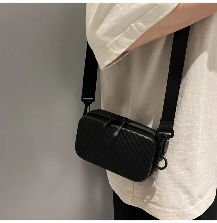 White Striped Shoulder Bag for Women Mobile Accessory — feature 14