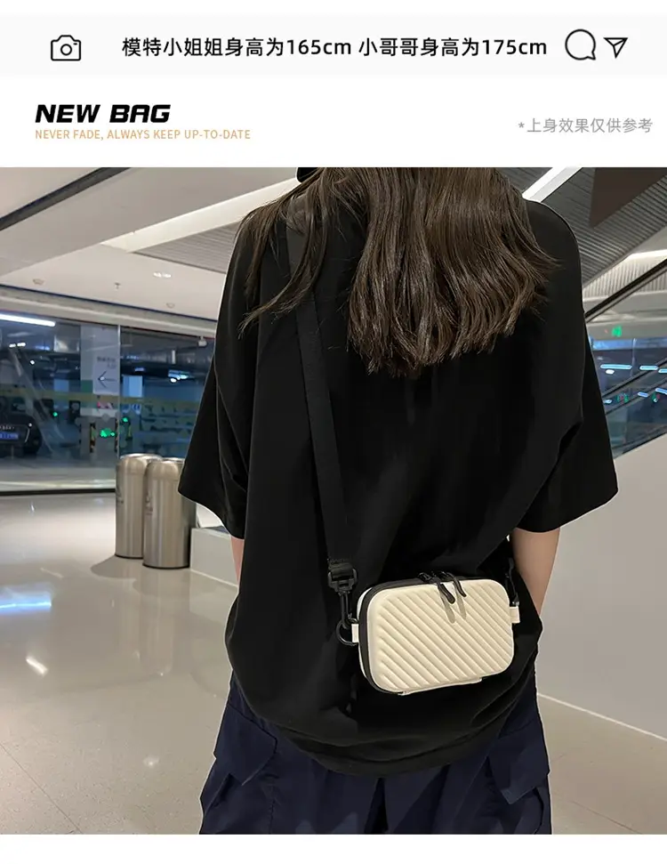 White Striped Shoulder Bag for Women Mobile Accessory — feature 5