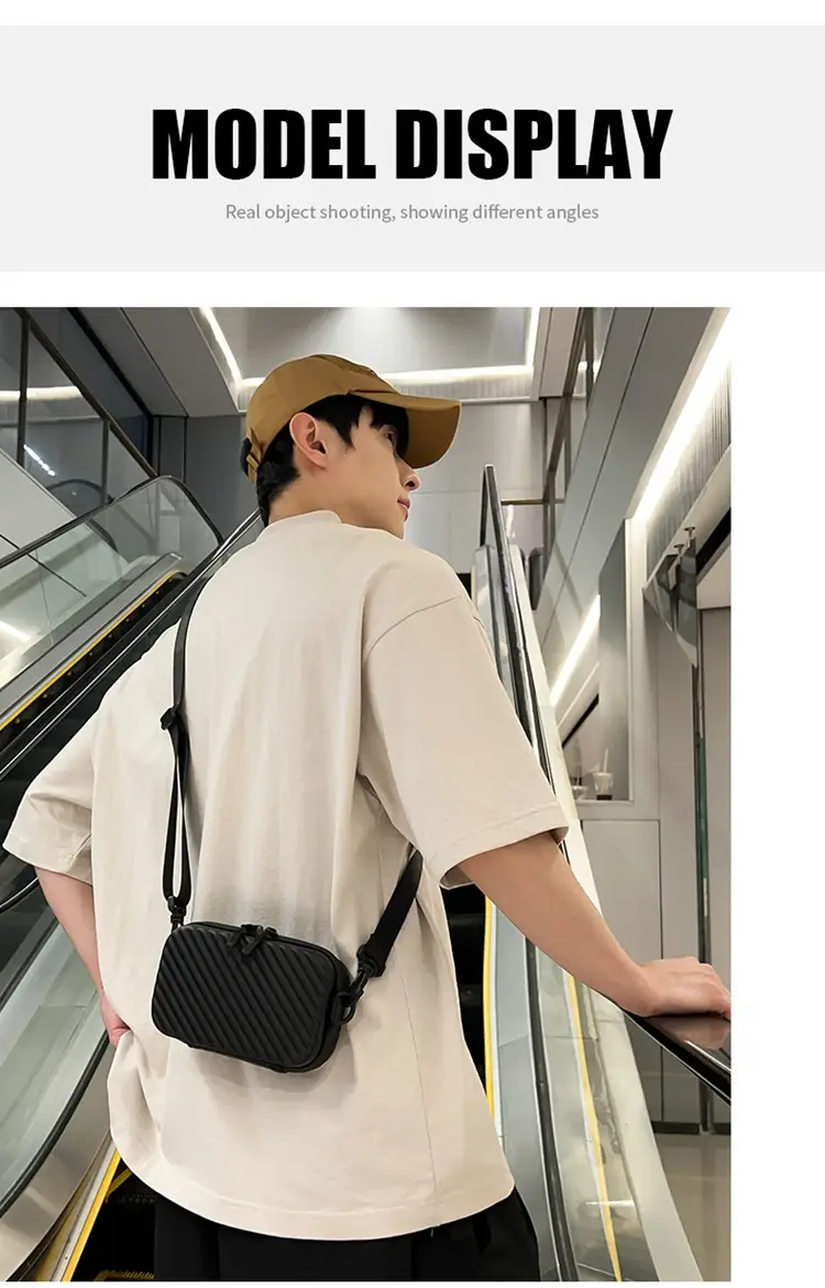 White Striped Shoulder Bag for Women Mobile Accessory — feature 8