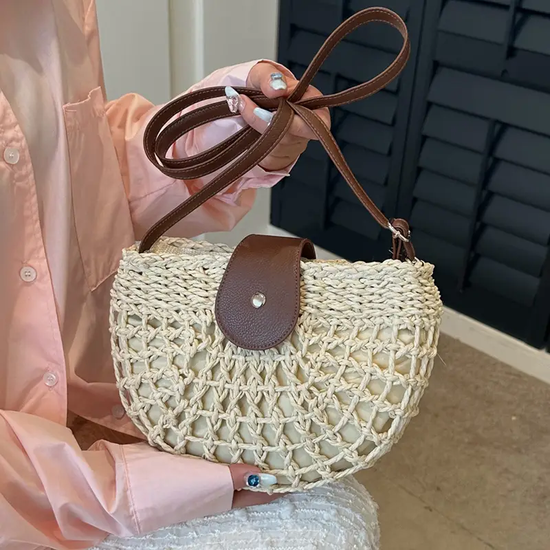 2026 Straw Shoulder Bag Large Capacity French Style - Image 5