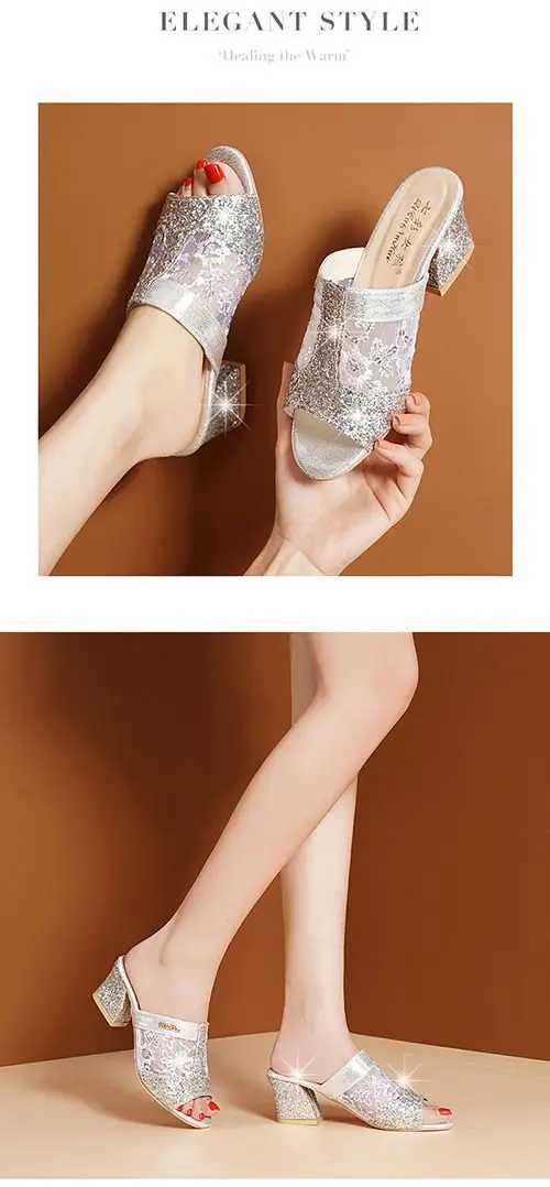 Women's Sparkly Wedge Sandals Summer 2024 — feature 8