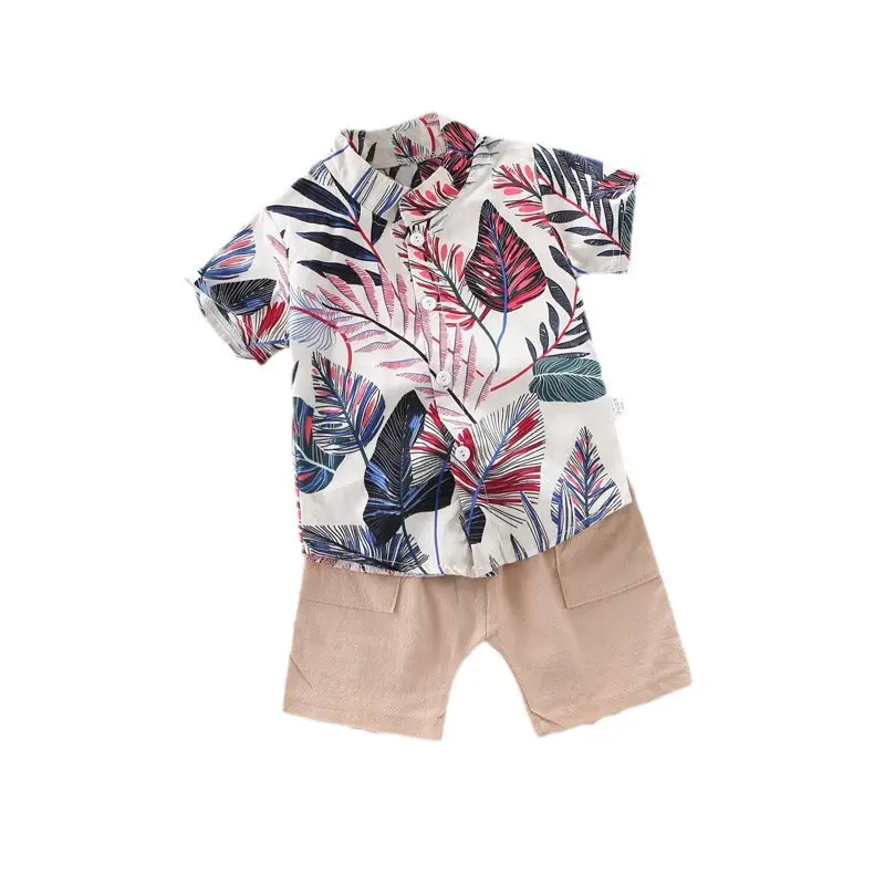 Boys Printed Short Sleeve Suit Summer Set - Image 6
