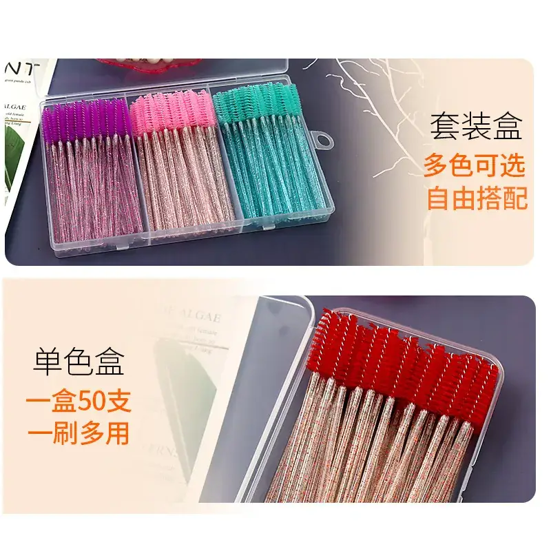 3-in-1 Crystal Eyelash & Eyebrow Brushes Set of 150 - Image 6