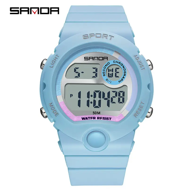 Sanda Waterproof Luminous Digital Watch for Men - Image 2