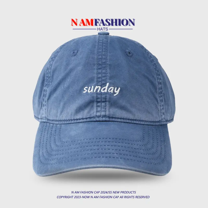 Washed Embroidered Peaked Cap Women Casual Korean Style - Image 12
