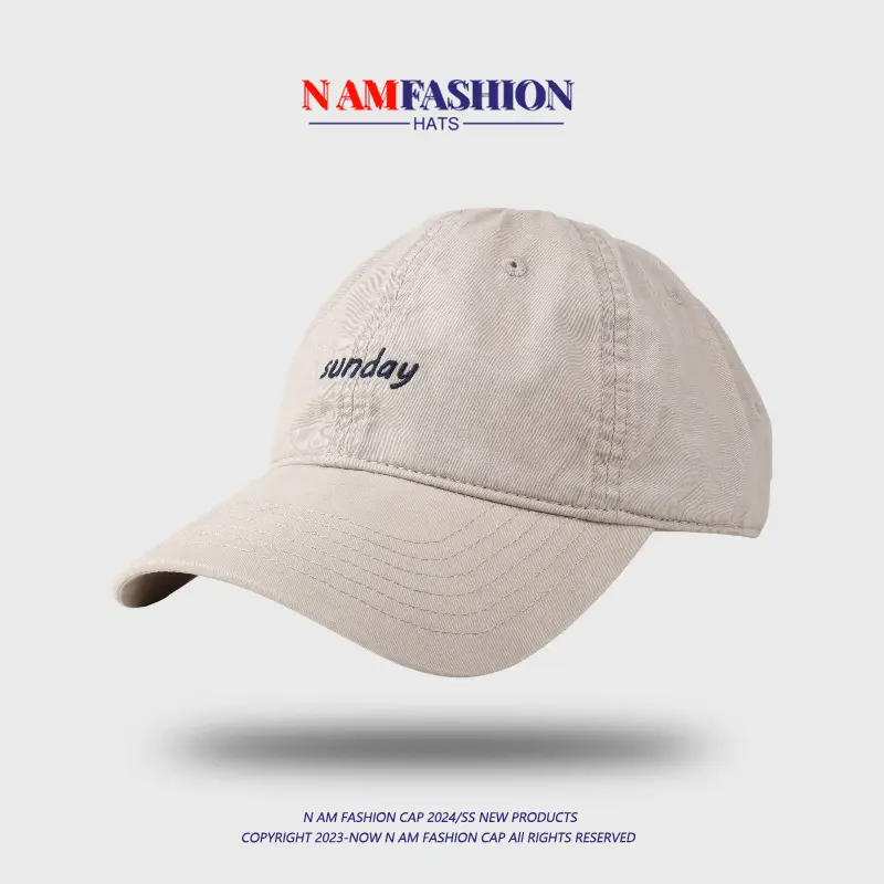 Washed Embroidered Peaked Cap Women Casual Korean Style - Image 5