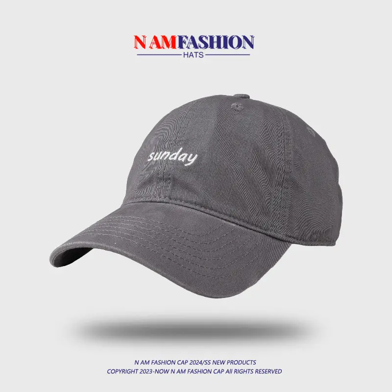 Washed Embroidered Peaked Cap Women Casual Korean Style - Image 7