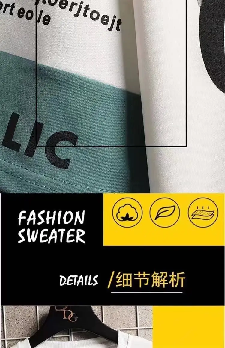 Men Printed Ice Silk Casual Suit Black White — feature 12