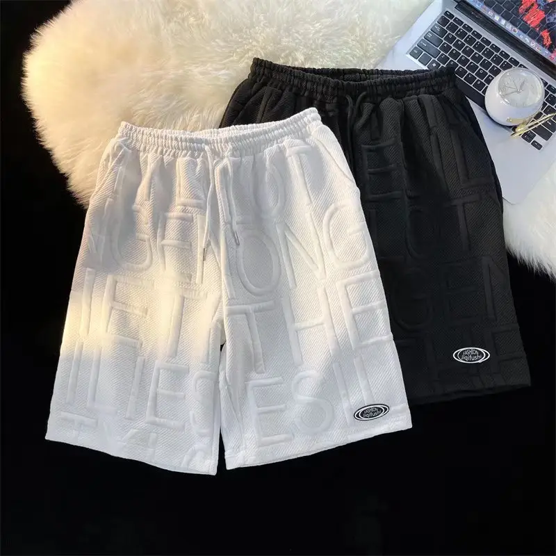 Men Cotton Loose Fit Shorts Grey 2024 — feature 3