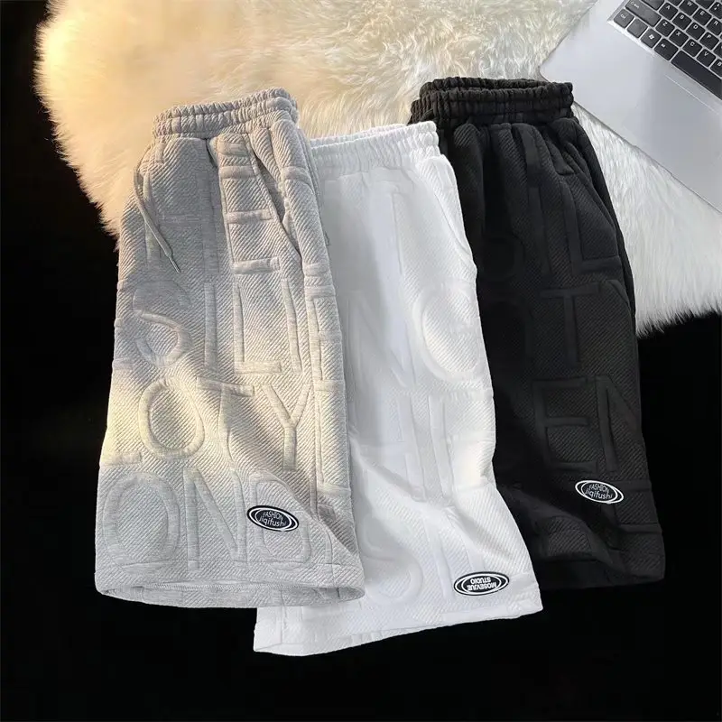 Men Cotton Loose Fit Shorts Grey 2024 — feature 4