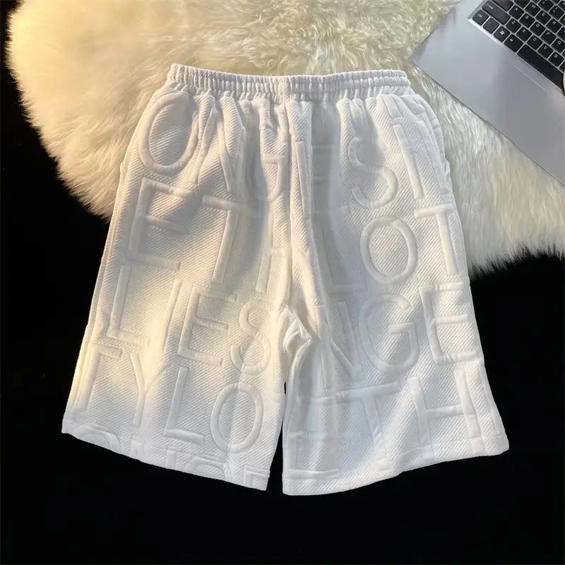Men Cotton Loose Fit Shorts Grey 2024 — feature 8