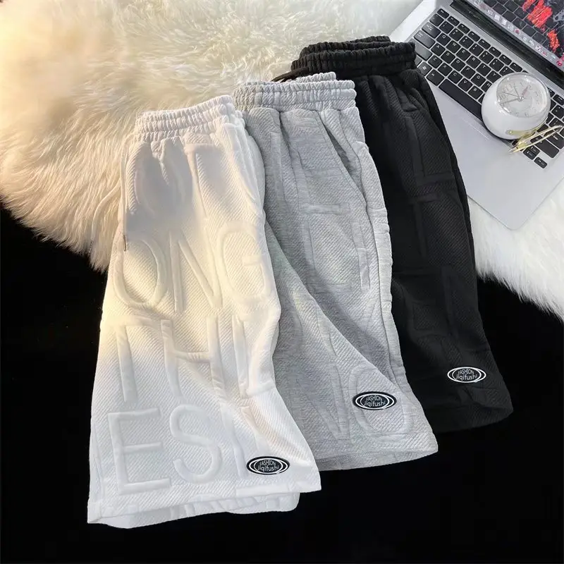 Men Cotton Loose Fit Shorts Grey 2024 — feature 9