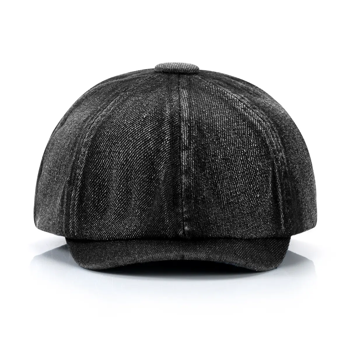 Washed Denim Newsboy Hat for Men Women