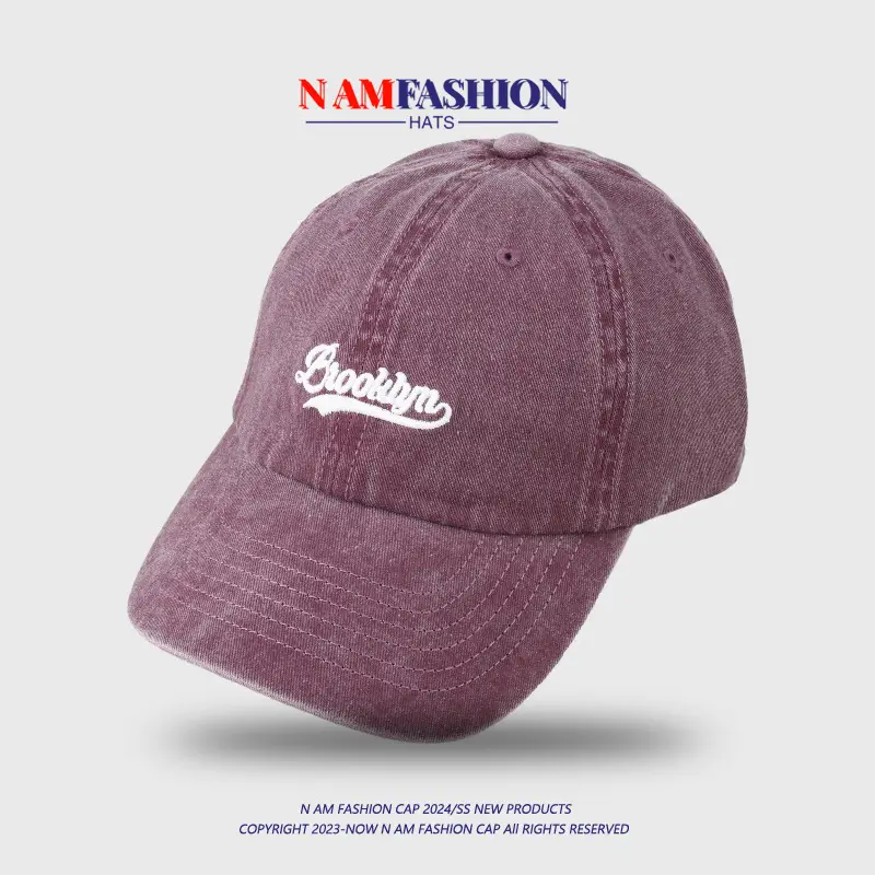 Women Denim Baseball Cap Teal Embroidered Summer — feature 11