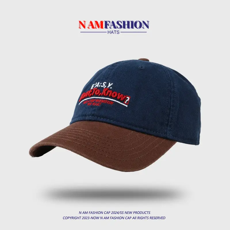 Women Retro Ins Letter Embroidered Cap Maroon White — feature 16
