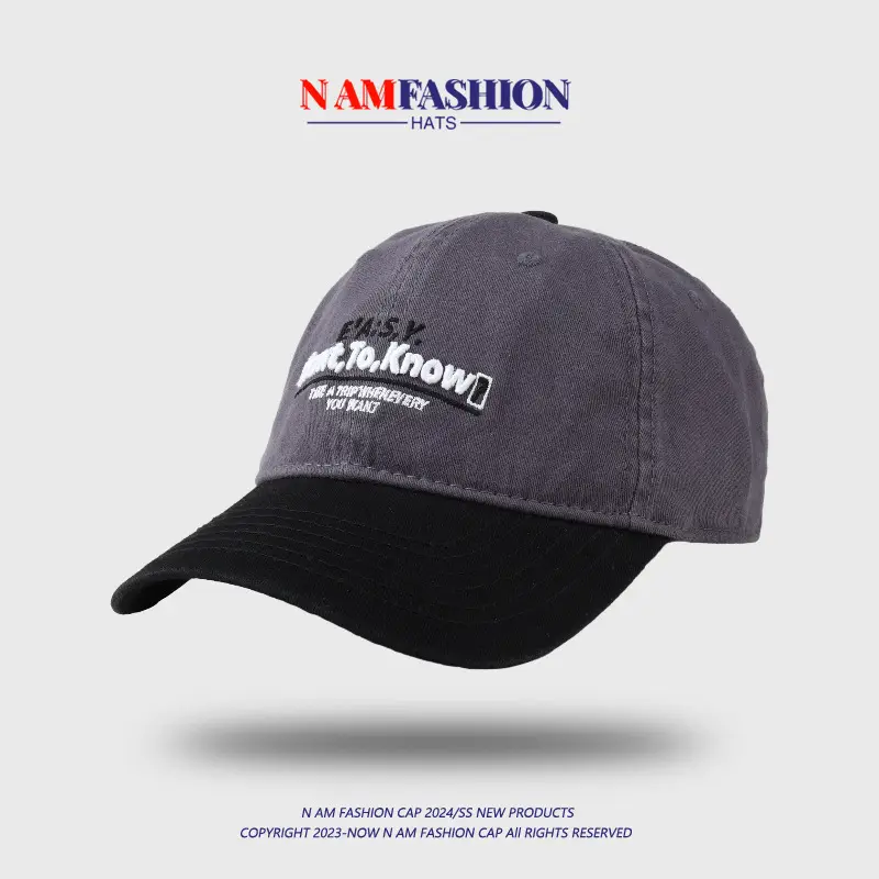 Women Retro Ins Letter Embroidered Cap Maroon White - Image 6