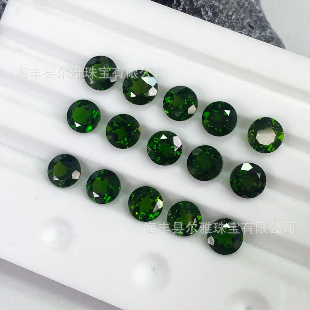 Green Gemstone Ring Face Inlay Jewelry Set - Image 4