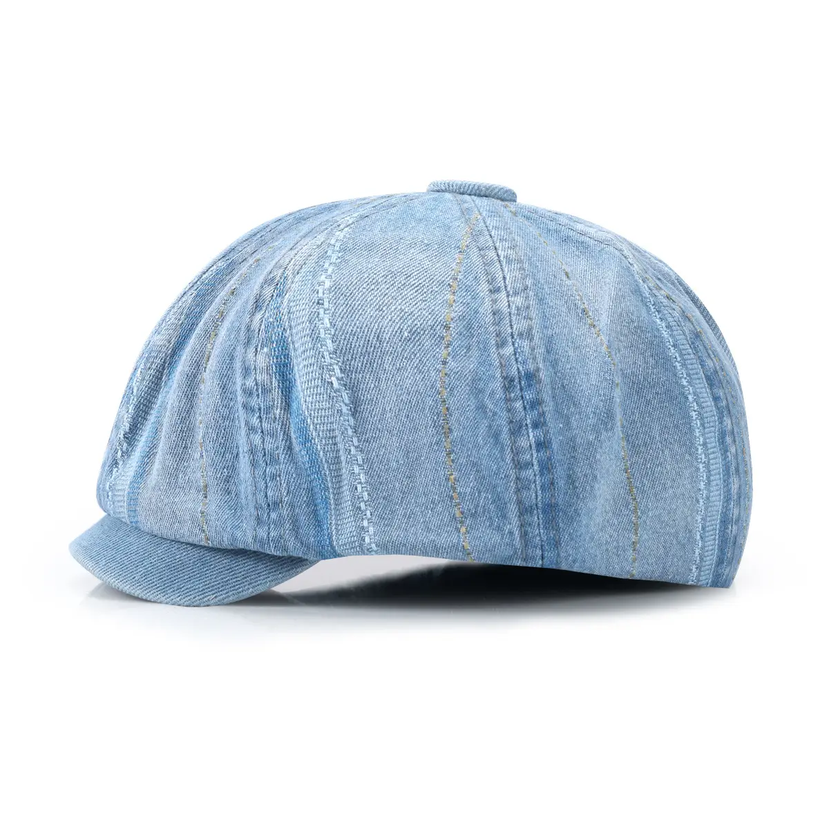 Retro Washed Blue Newsboy Cap for Men Women - Image 6