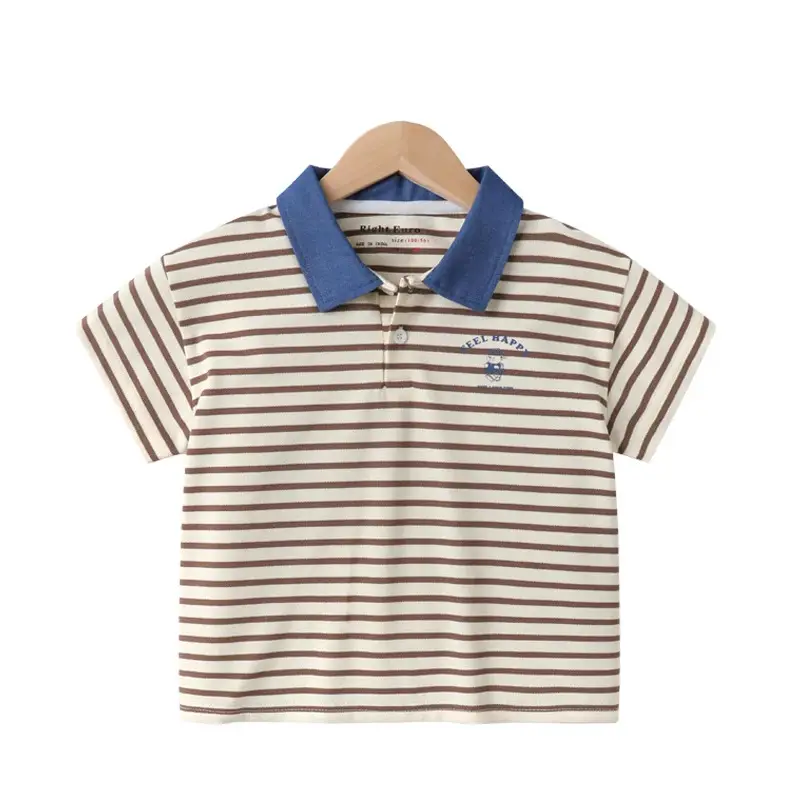Boys Striped Polo Shirt Summer U14588