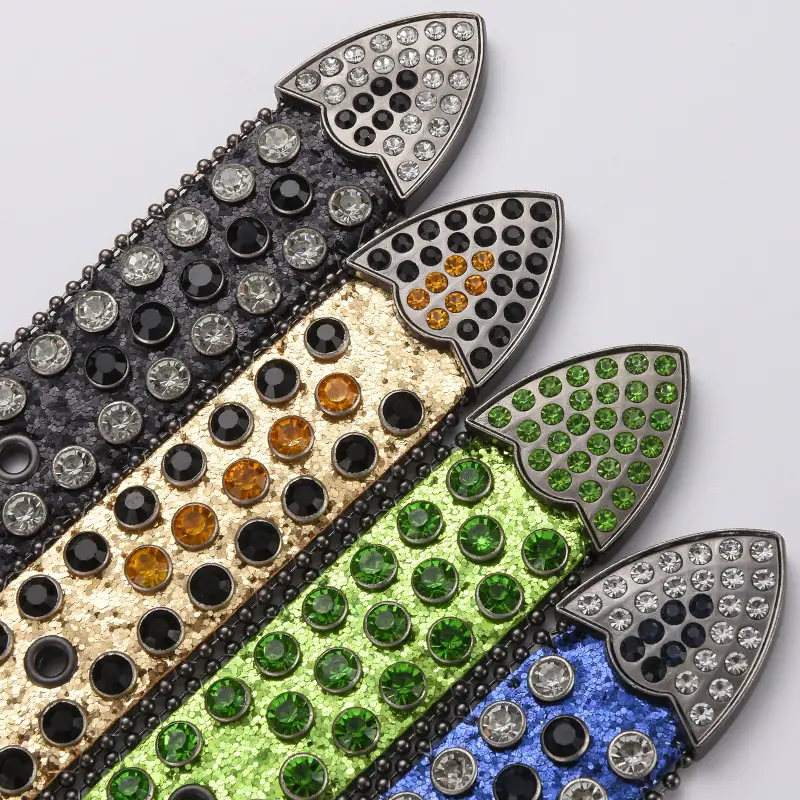 Skull Diamond Belt Buckle Black Gold Hip Hop Fashion - Image 26
