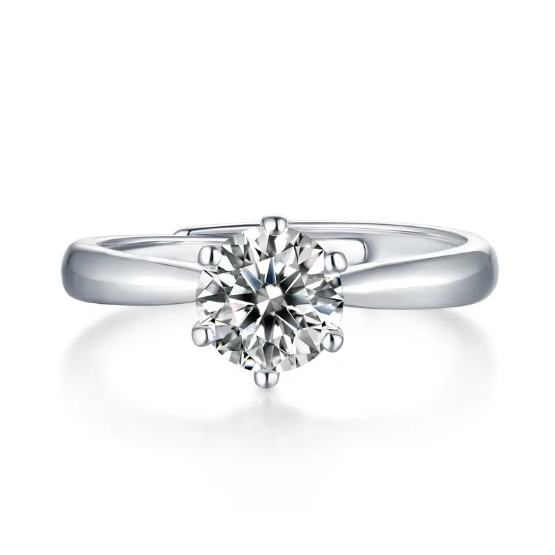 Moissanite Six-Claw Ring for Women Luxury Accessory
