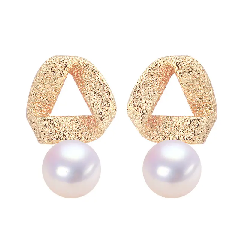 18K Gold-Filled Pearl Earrings for Women