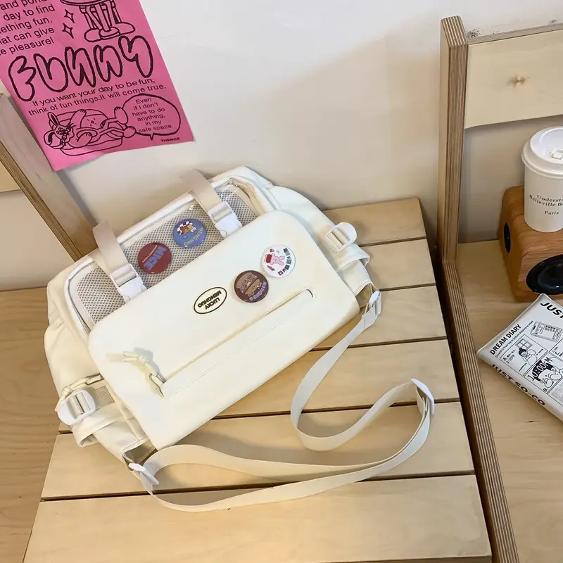 2026 White Shoulder Bag for Women College Students - Image 2