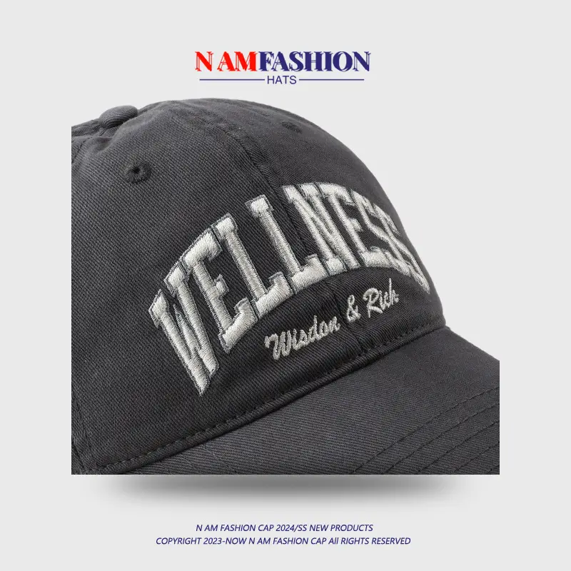 White Letter Embroidered Women's Cap Spring Summer Sun Protection - Image 12