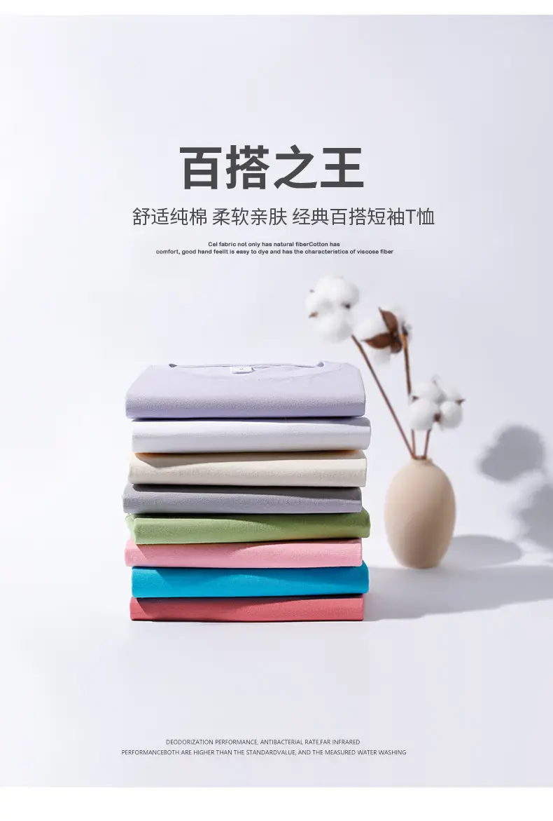Men Heavy Cotton T-Shirt Round Neck Short Sleeve 230g — feature 7