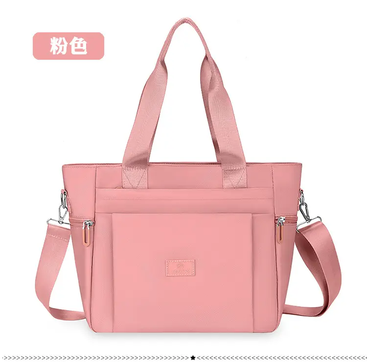 Light Blue Nylon Shoulder Bag for Women — feature 30