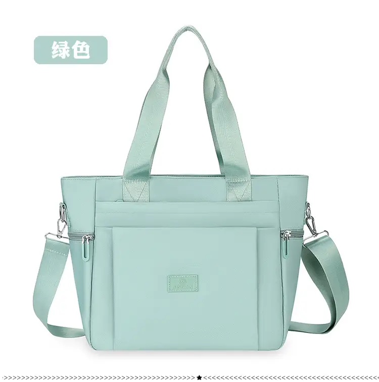 Light Blue Nylon Shoulder Bag for Women — feature 31