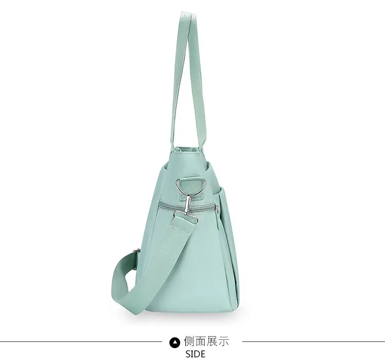 Light Blue Nylon Shoulder Bag for Women — feature 33