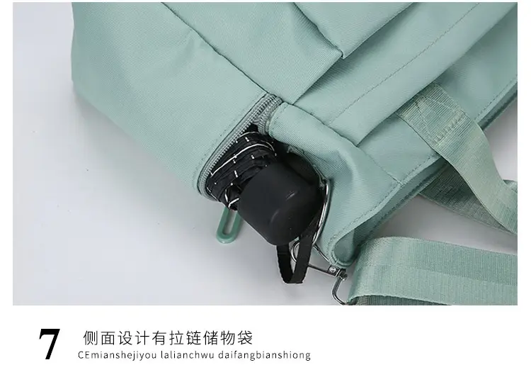 Light Blue Nylon Shoulder Bag for Women — feature 39