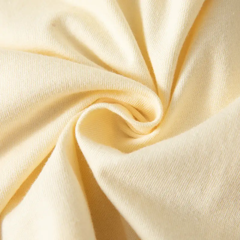 Children Cotton Long Sleeve T-Shirt Beige Spring Neck Top - Image 5