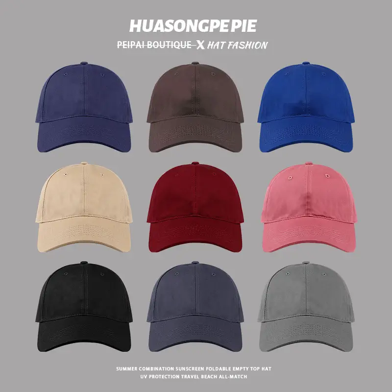 HUASONGPPEPE Solid Blue Baseball Cap with Big Head Circumference — feature 3