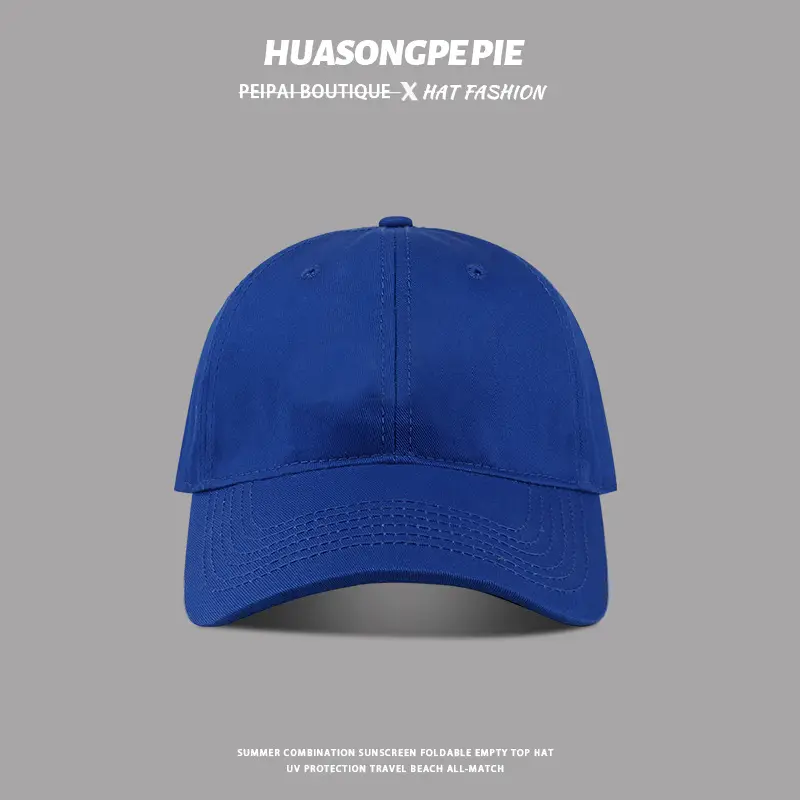 HUASONGPPEPE Solid Blue Baseball Cap with Big Head Circumference — feature 7