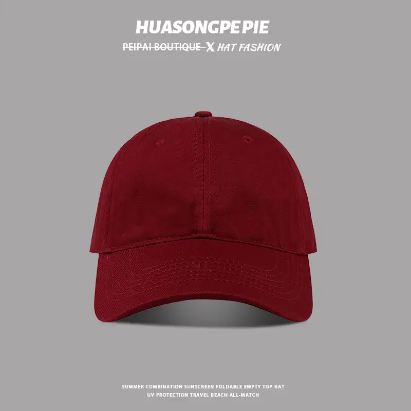 HUASONGPPEPE Solid Blue Baseball Cap with Big Head Circumference - Image 6
