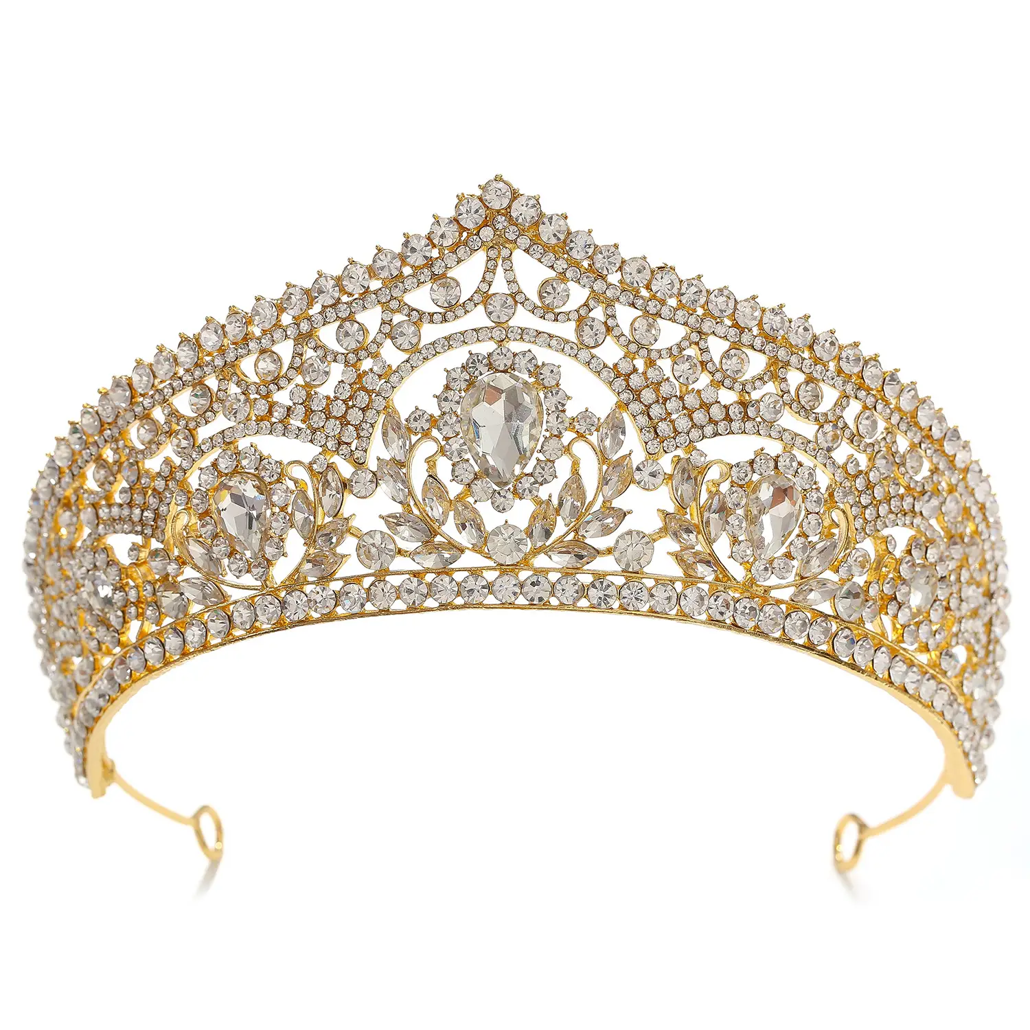 Women's European Bridal Crown Headdress with Crystal Embellishment - Image 6