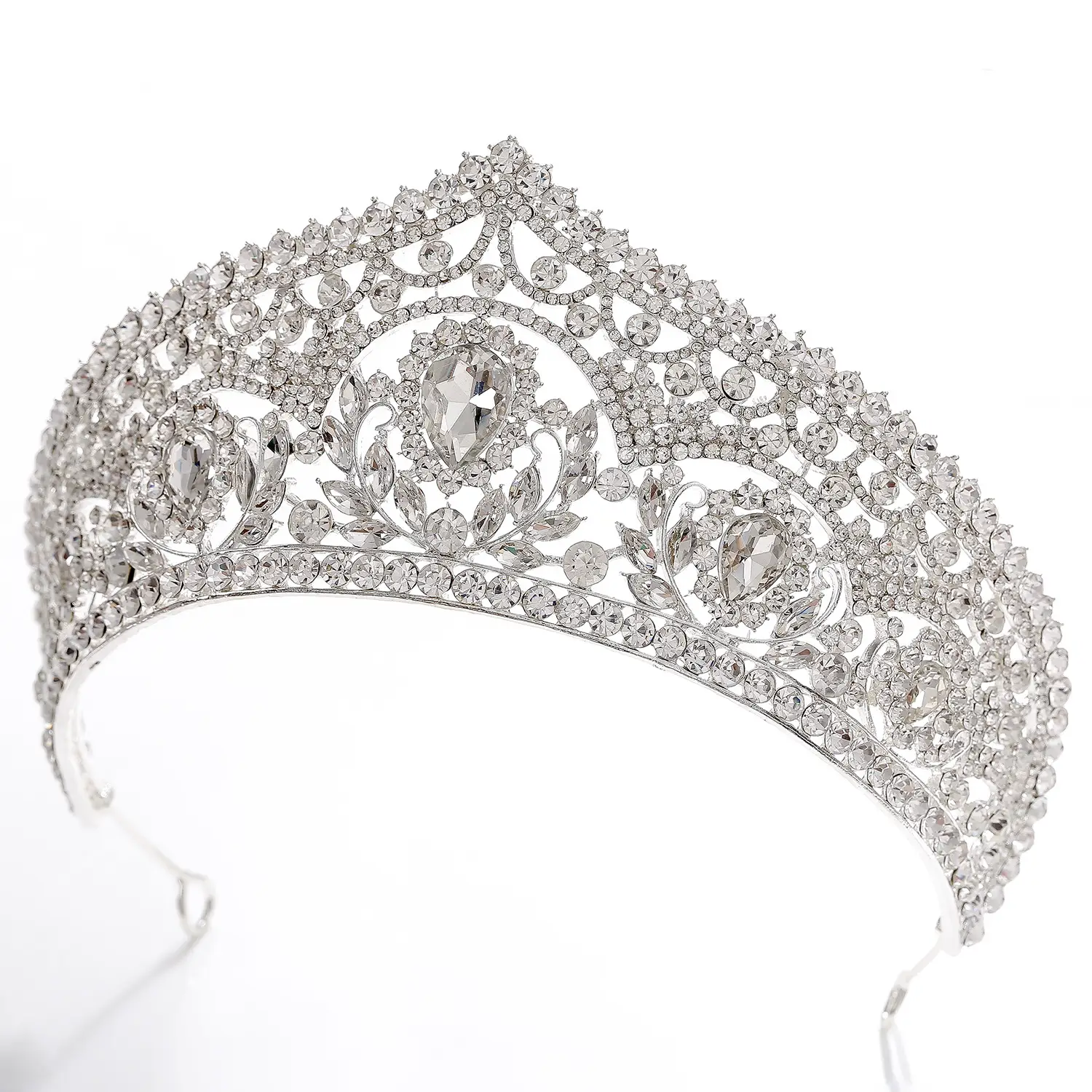 Women's European Bridal Crown Headdress with Crystal Embellishment — feature 22