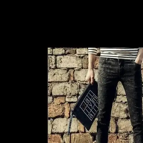 Men's White Stretch Korean Style Slim Fit Jeans - Image 35