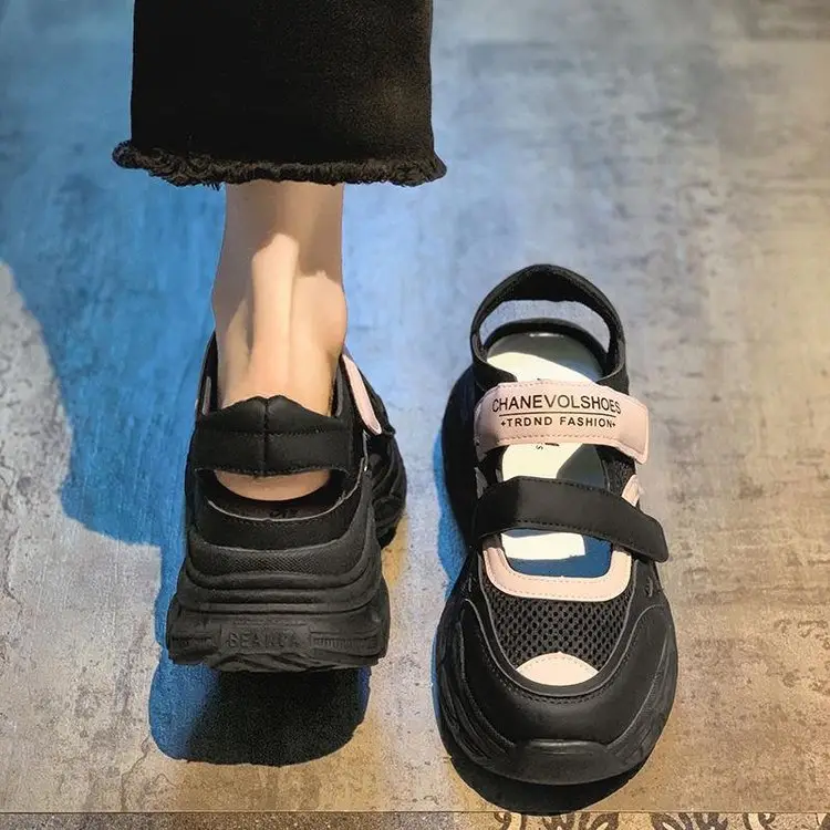 Women 2024 Hollow Platform Sandals with Velcro Closure — feature 11