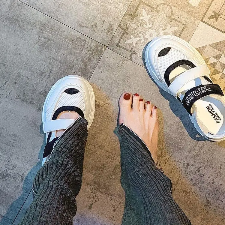 Women 2024 Hollow Platform Sandals with Velcro Closure — feature 13