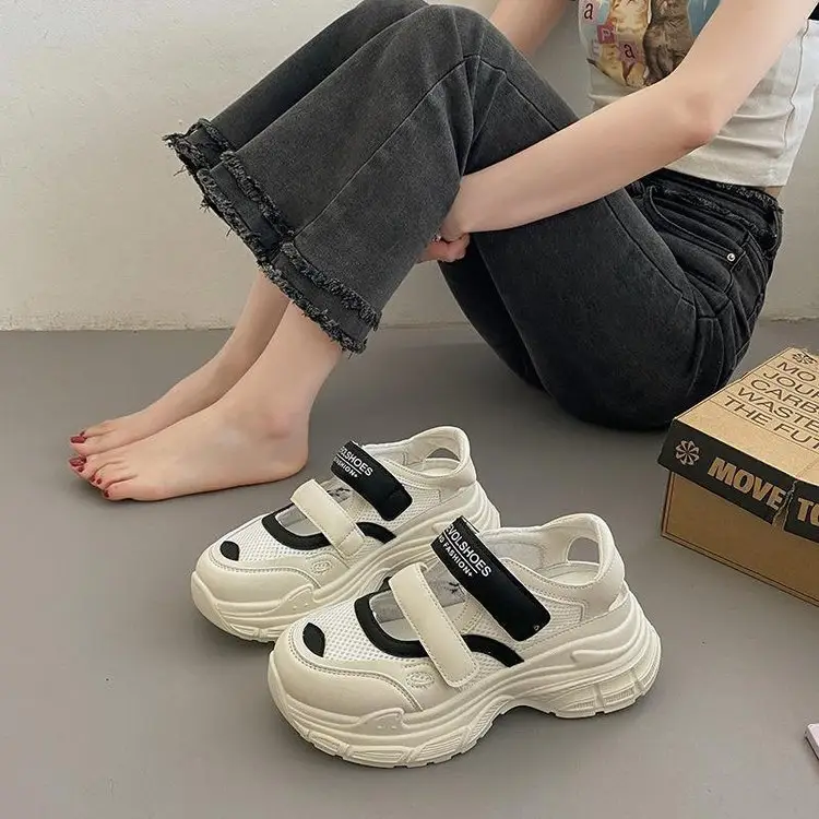 Women 2024 Hollow Platform Sandals with Velcro Closure — feature 6
