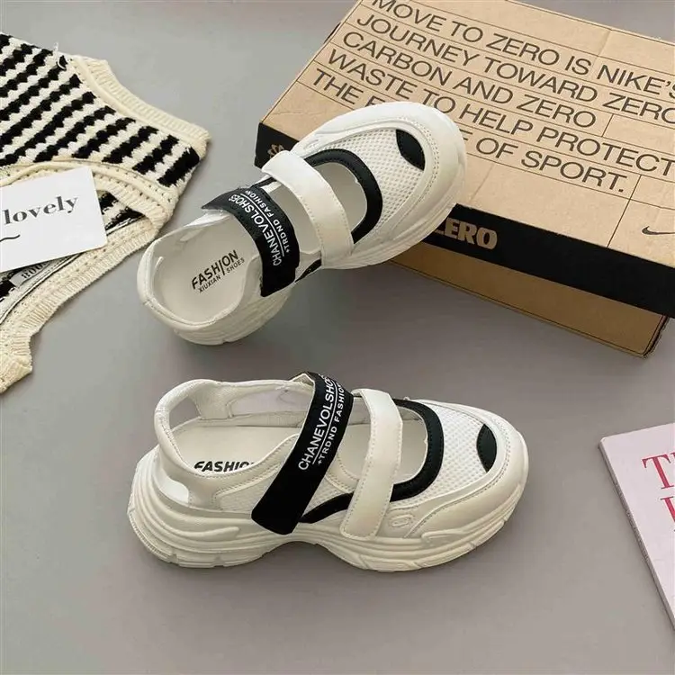 Women 2024 Hollow Platform Sandals with Velcro Closure — feature 7