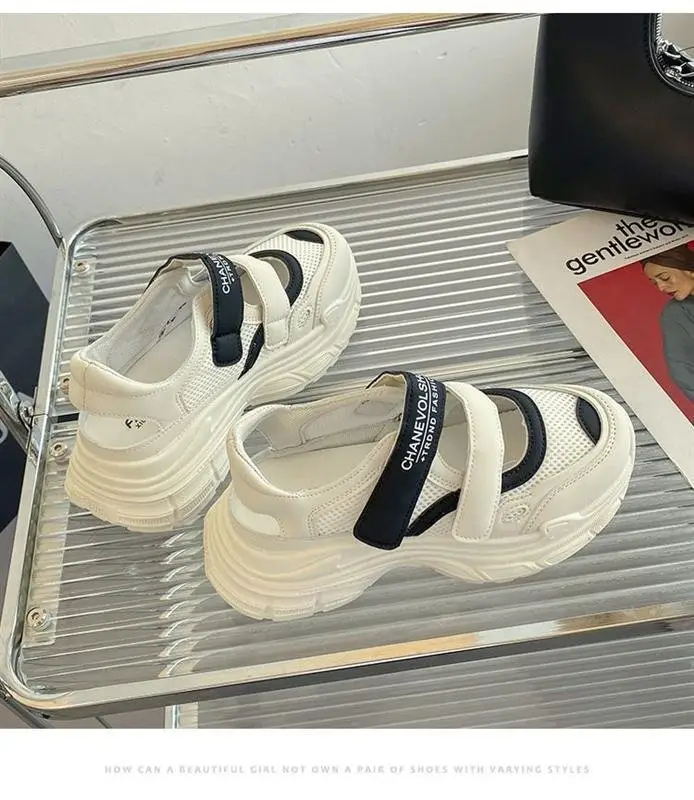 Women 2024 Hollow Platform Sandals with Velcro Closure — feature 8