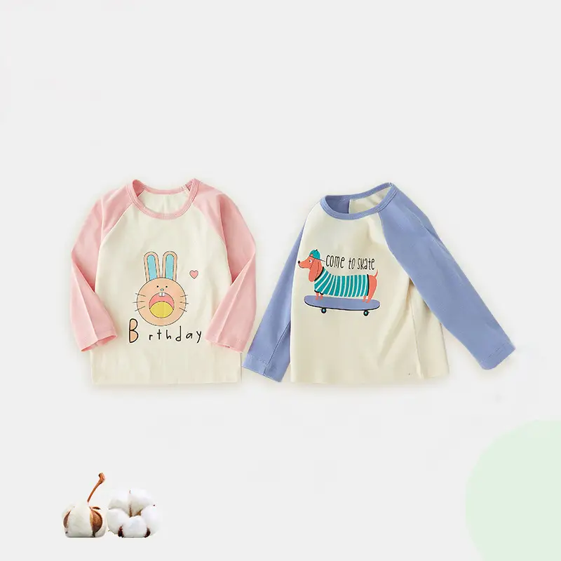 Baby's Pure Cotton Long Sleeve T-Shirt Cream